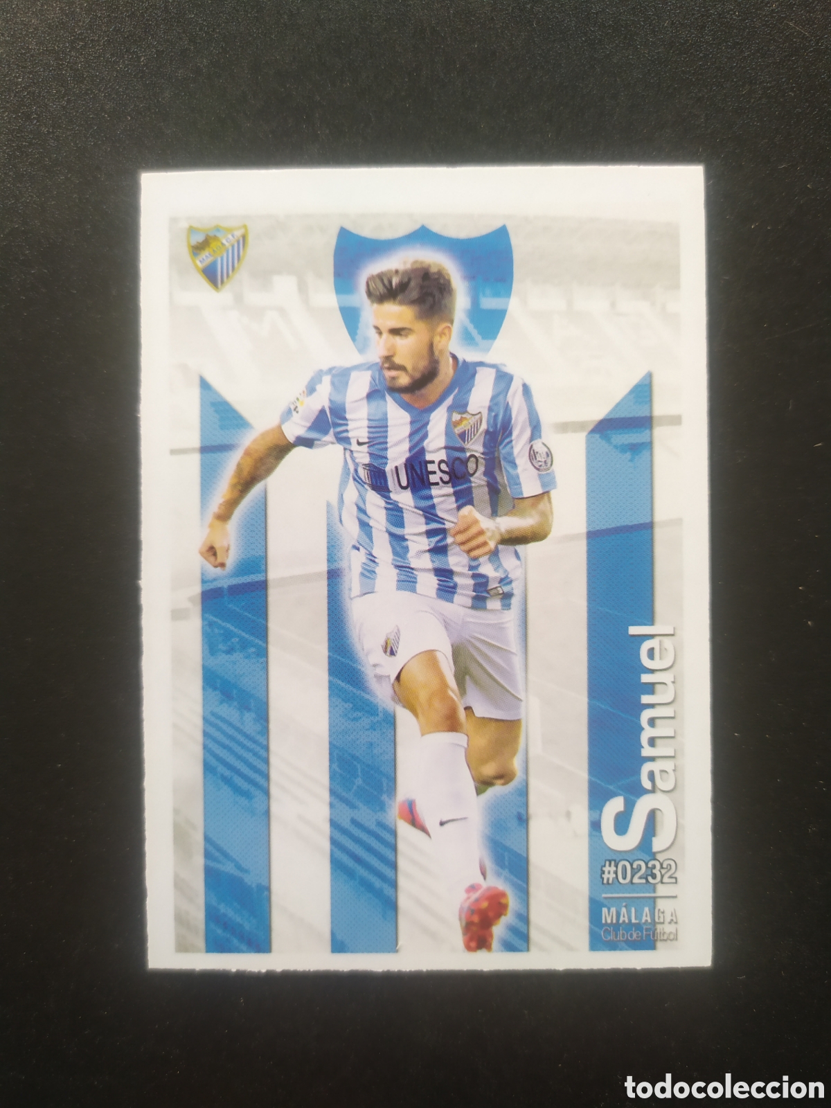 Cartes &agrave; collectionner de Football: Mundicromo fichas Liga 2015 2016 15 16 Samuel n&deg; 232 M&aacute;laga