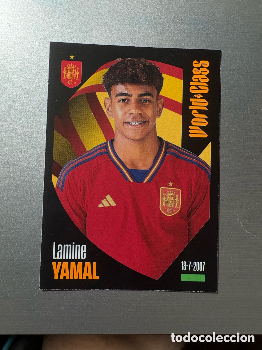 Cromos de f&uacute;tbol: CROMO LAMINE YAMAL 324 ESPA&Ntilde;A WORLD CLASS PANINI THE GAME CHANGERS