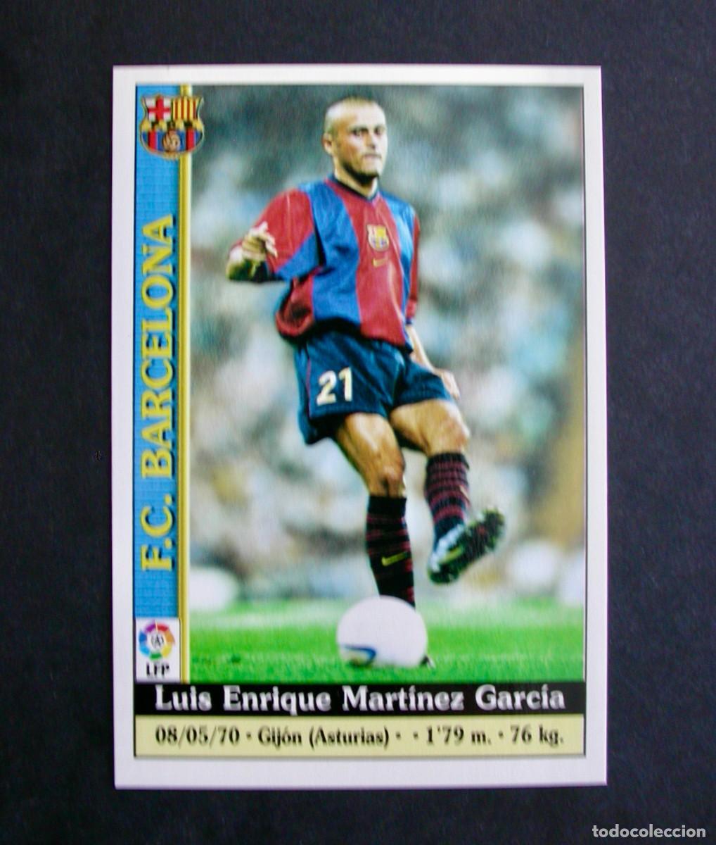 Cromos de f&uacute;tbol: N&ordm; 11 LU&Iacute;S ENRIQUE DEL FC BARCELONA DE LAS FICHAS DE LA LIGA 99-00 1999-2000 DE MUNDICROMO