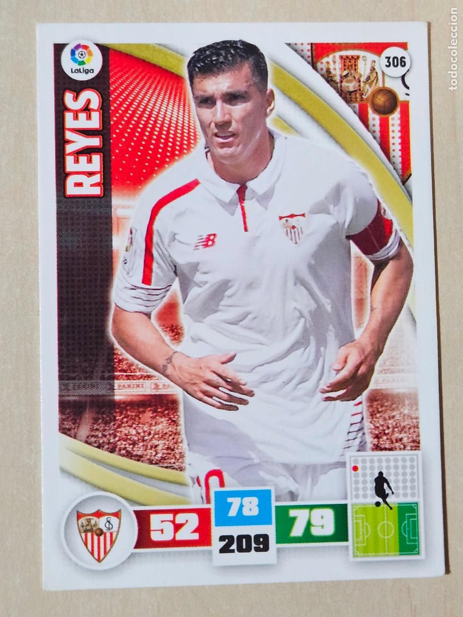 Cromos de f&uacute;tbol: FICHA N&ordm; 306 REYES - ADRENALYN 15 16 - PANINI 2015 -16 - CROMO - SEVILLA