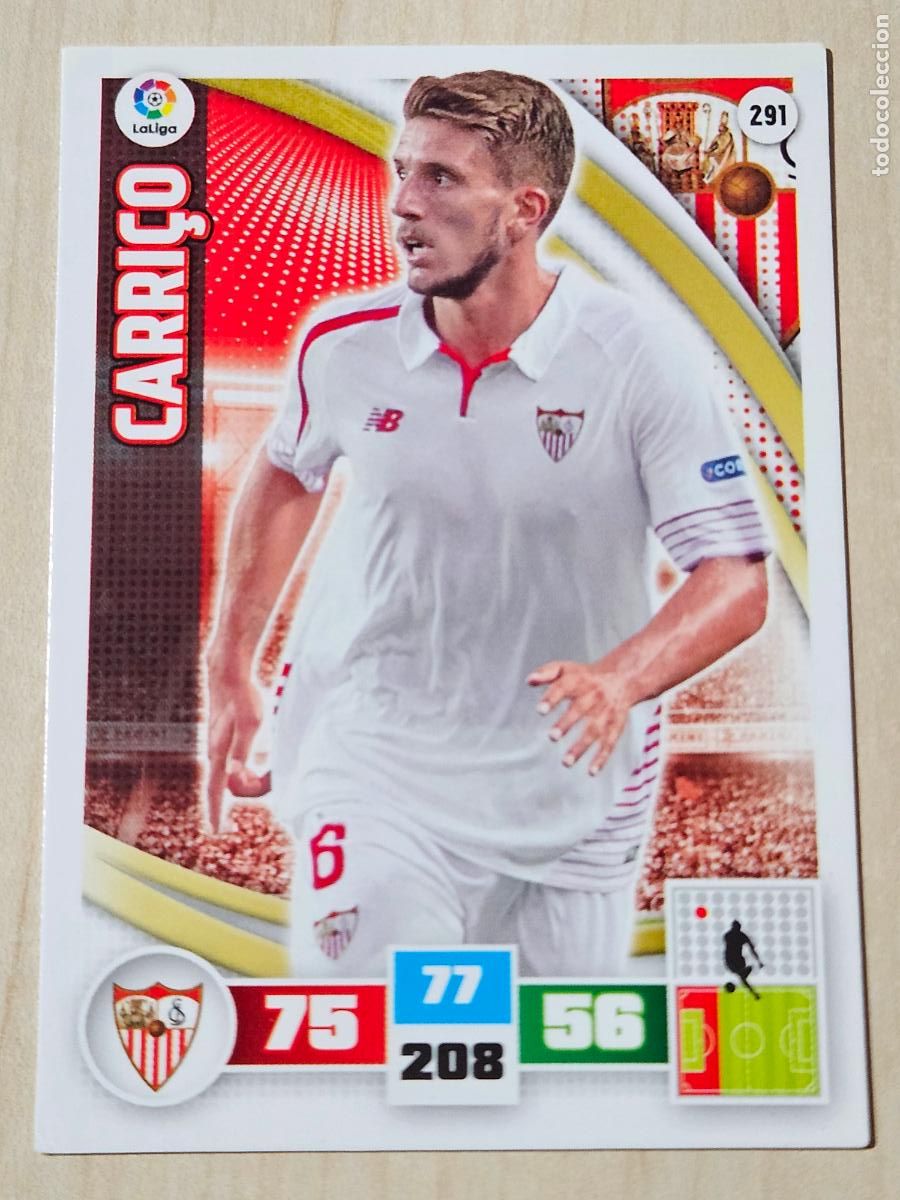 Cromos de f&uacute;tbol: FICHA N&ordm; 291 CARRICO - ADRENALYN 15 16 - PANINI 2015 -16 - CROMO - SEVILLA