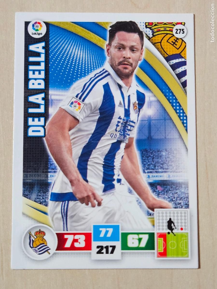 Cromos de f&uacute;tbol: FICHA N&ordm; 275 DE LA BELLA - ADRENALYN 15 16 - PANINI 2015 -16 - CROMO - REAL SOCIEDAD