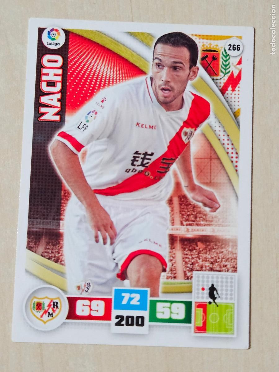 Cromos de f&uacute;tbol: FICHA N&ordm; 266 NACHO - ADRENALYN 15 16 - PANINI 2015 -16 - CROMO - RAYO VALLECANO