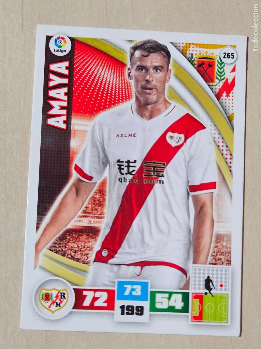 Cromos de f&uacute;tbol: FICHA N&ordm; 265 AMAYA - ADRENALYN 15 16 - PANINI 2015 -16 - CROMO - RAYO VALLECANO