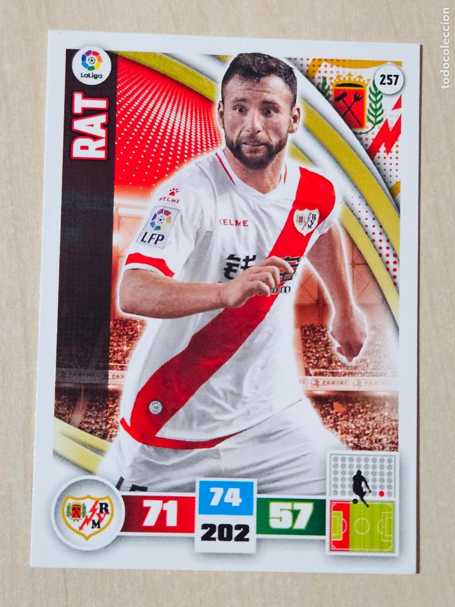 Cromos de f&uacute;tbol: FICHA N&ordm; 257 RAT - ADRENALYN 15 16 - PANINI 2015 -16 - CROMO - RAYO VALLECANO