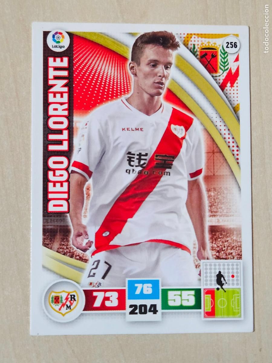 Cromos de f&uacute;tbol: FICHA N&ordm; 256 DIEGO LLORENTE - ADRENALYN 15 16 - PANINI 2015 -16 - CROMO - RAYO VALLECANO