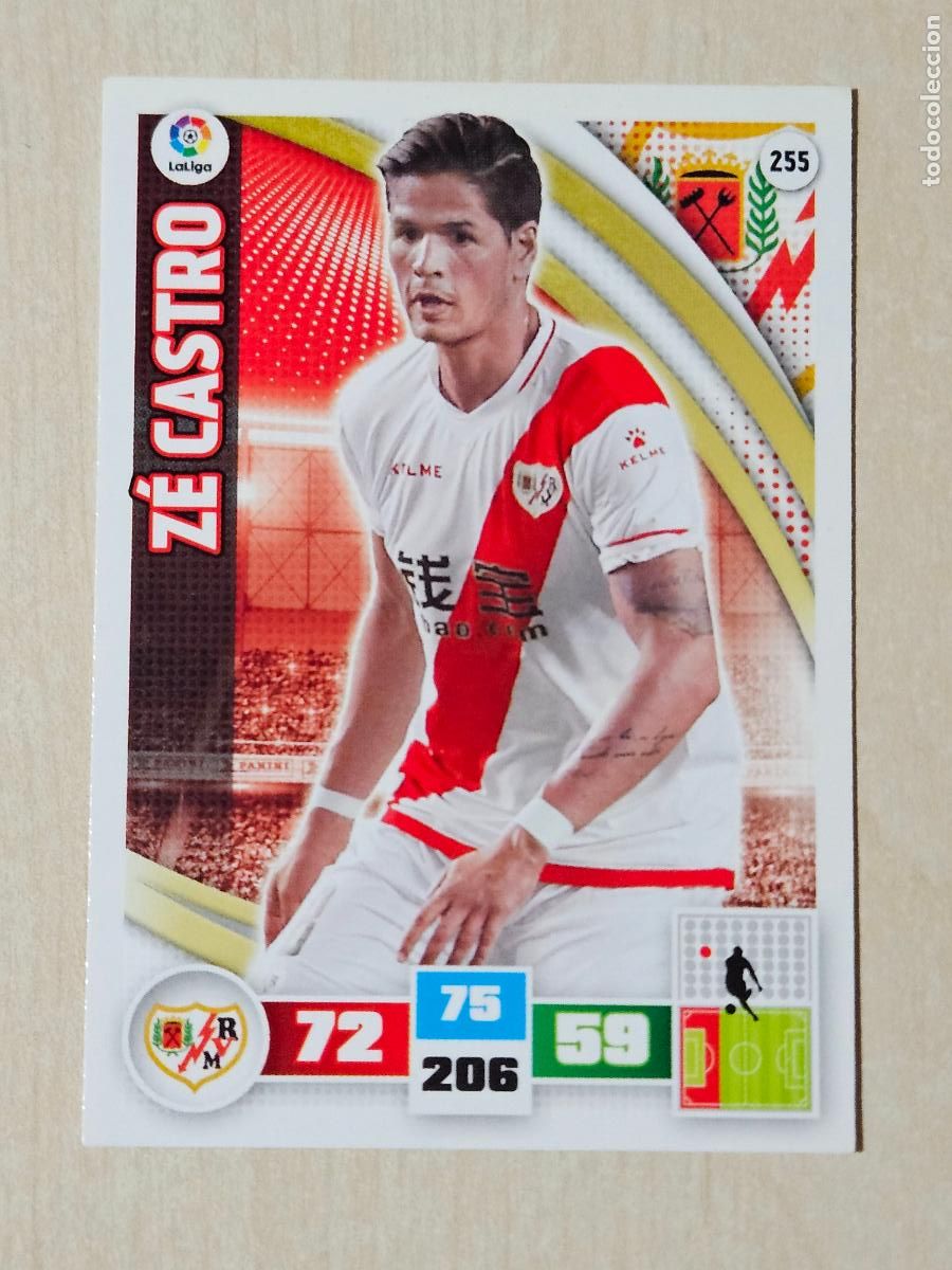 Cromos de f&uacute;tbol: FICHA N&ordm; 255 ZE CASTRO - ADRENALYN 15 16 - PANINI 2015 -16 - CROMO - RAYO VALLECANO