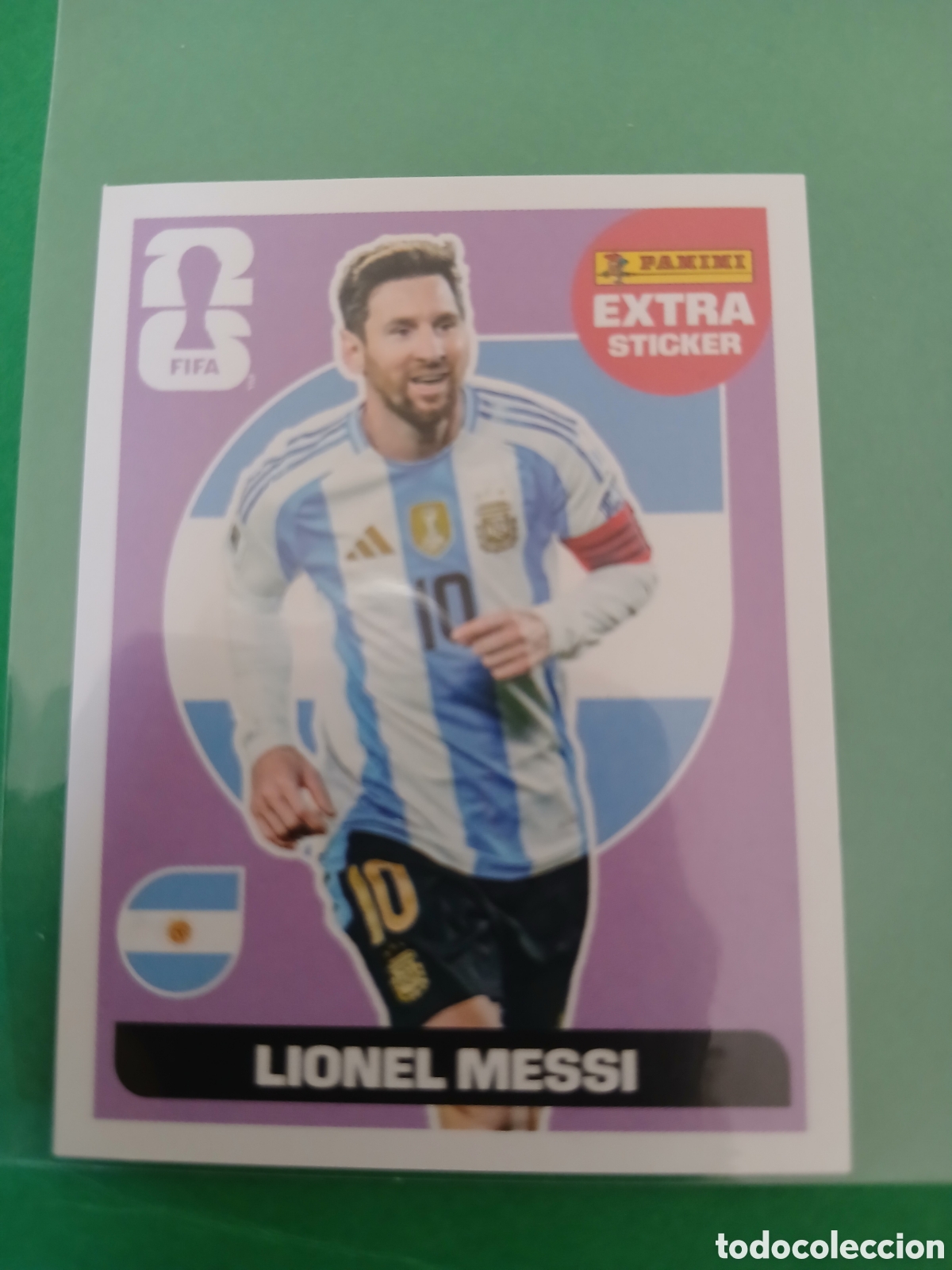 Cromos de f&uacute;tbol: LIONEL MESSI ARGENTINA BASE MORADO EXTRA STICKER ⚽ PANINI FIFA MUNDIAL WORLD CUP 26 2026 STICKER ⚽