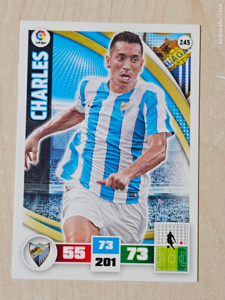 Cartes &agrave; collectionner de Football: FICHA N&ordm; 245 CHARLES - ADRENALYN 15 16 - PANINI 2015 -16 - CROMO - MALAGA