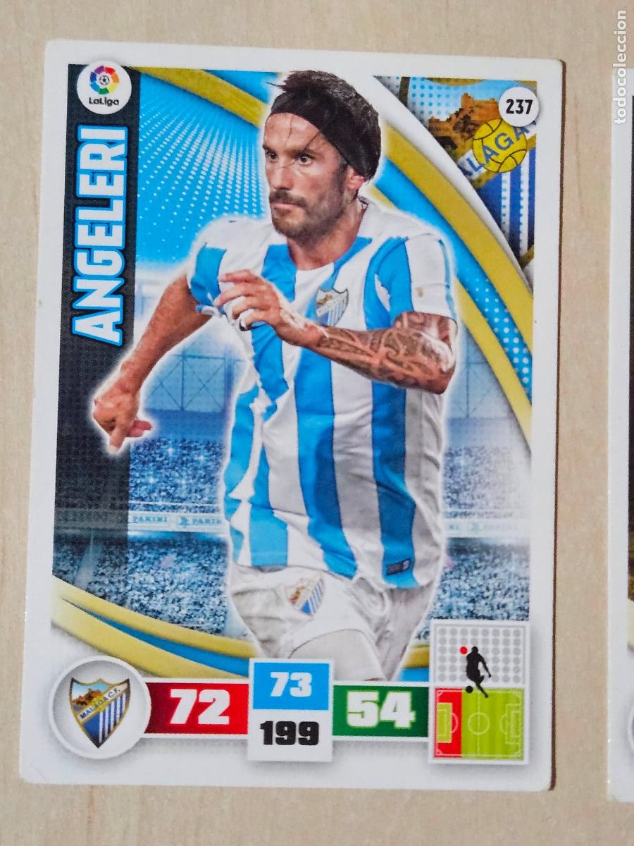 Cartes &agrave; collectionner de Football: FICHA N&ordm; 237 ANGELERI - ADRENALYN 15 16 - PANINI 2015 -16 - CROMO - MALAGA