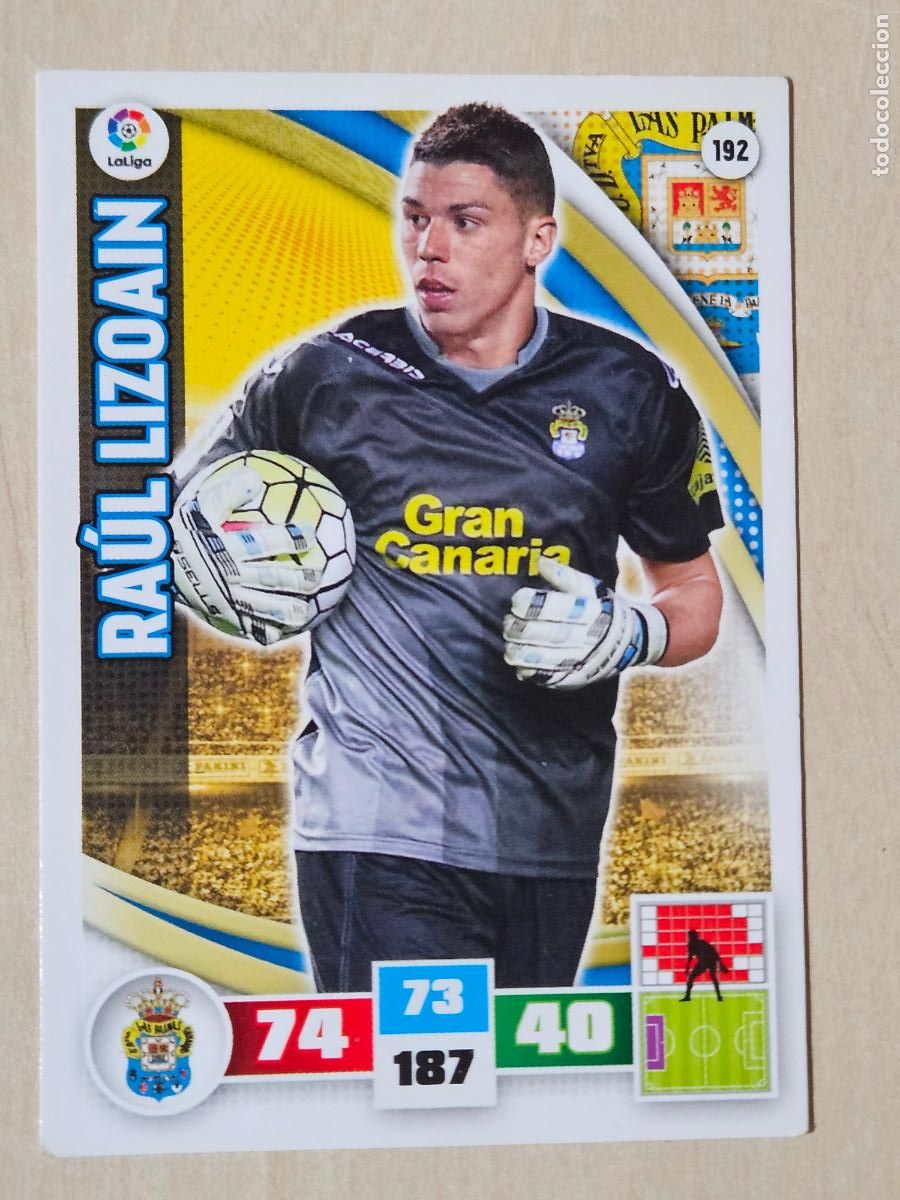 Cartes &agrave; collectionner de Football: FICHA N&ordm; 192 RAUL LIZOAIN - ADRENALYN 15 16 - PANINI 2015 -16 - CROMO - LAS PALMAS