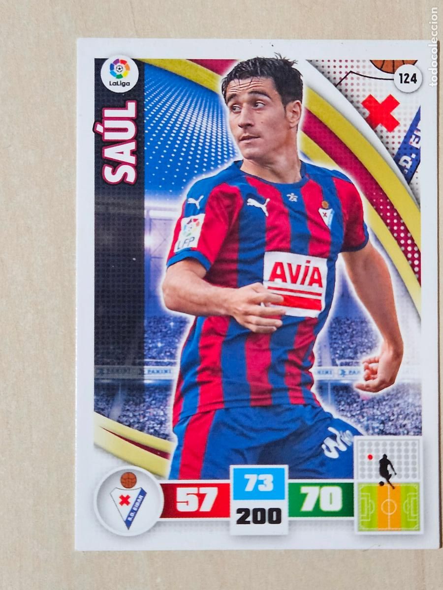Cromos de f&uacute;tbol: FICHA N&ordm; 124 SAUL - ADRENALYN 15 16 - PANINI 2015 -16 - CROMO - EIBAR