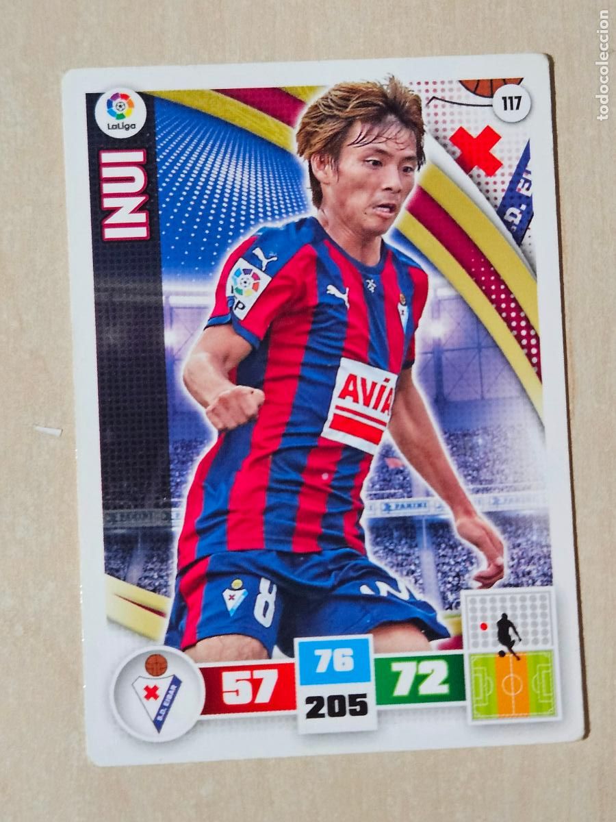 Cromos de f&uacute;tbol: FICHA N&ordm; 117 INUI - ADRENALYN 15 16 - PANINI 2015 -16 - CROMO - EIBAR