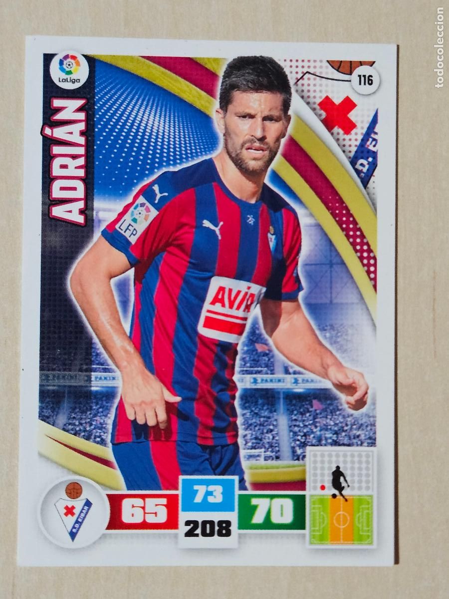Cromos de f&uacute;tbol: FICHA N&ordm; 116 ADRIAN - ADRENALYN 15 16 - PANINI 2015 -16 - CROMO - EIBAR