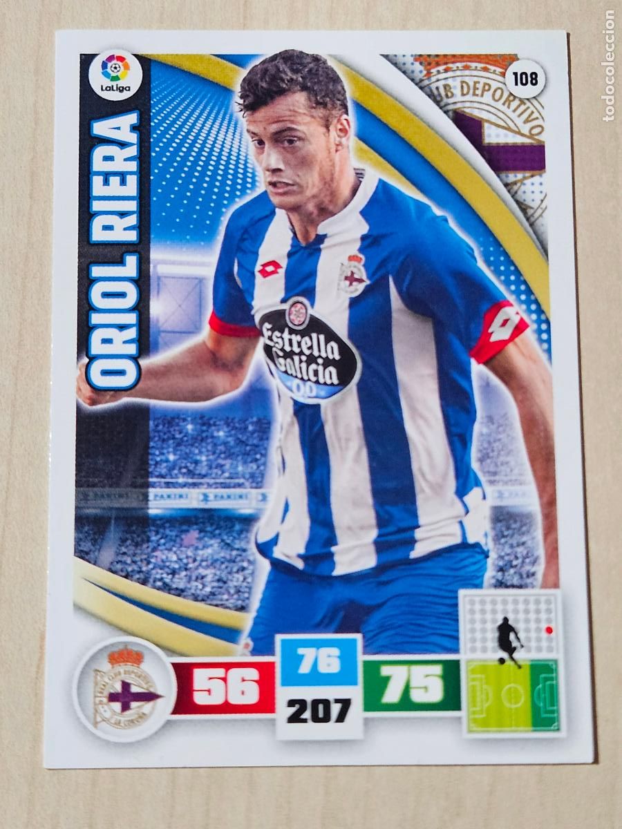 Cromos de f&uacute;tbol: FICHA N&ordm; 108 ORIOL RIERA - ADRENALYN 15 16 - PANINI 2015 -16 - CROMO - DEPORTIVO DE LA CORU&Ntilde;A