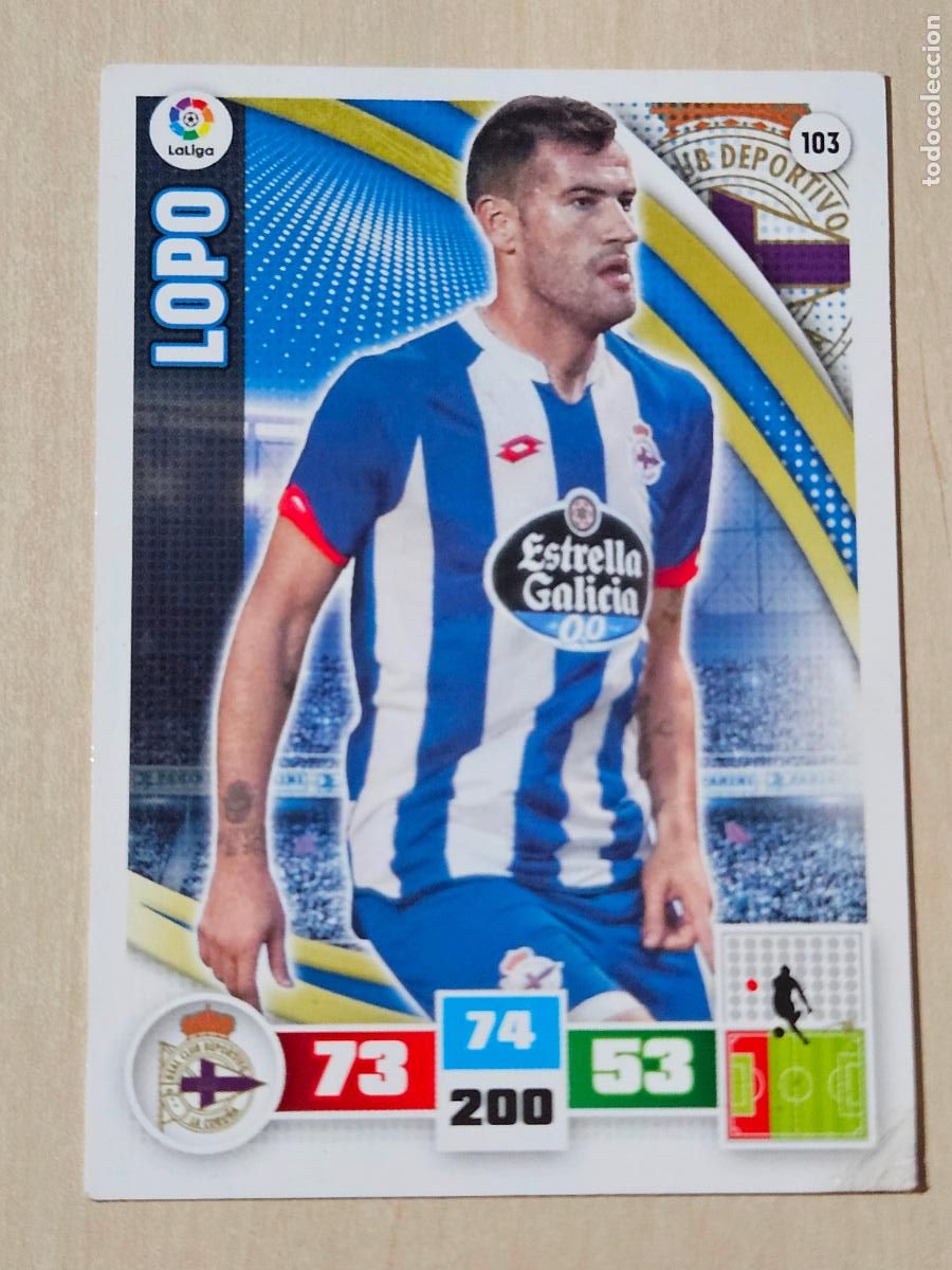 Cromos de f&uacute;tbol: FICHA N&ordm; 103 LOPO - ADRENALYN 15 16 - PANINI 2015 -16 - CROMO - DEPORTIVO DE LA CORU&Ntilde;A