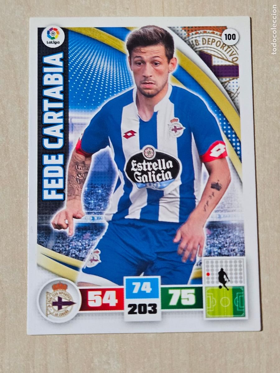 Cromos de f&uacute;tbol: FICHA N&ordm; 100 FEDE CARTABIA - ADRENALYN 15 16 - PANINI 2015 -16 - CROMO - DEPORTIVO DE LA CORU&Ntilde;A