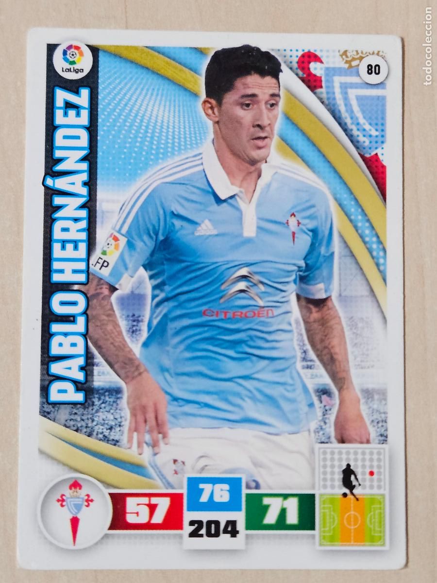 Cromos de f&uacute;tbol: FICHA N&ordm; 80 PABLO HERNANDEZ - ADRENALYN 15 16 - PANINI 2015 -16 - CROMO - REAL CELTA