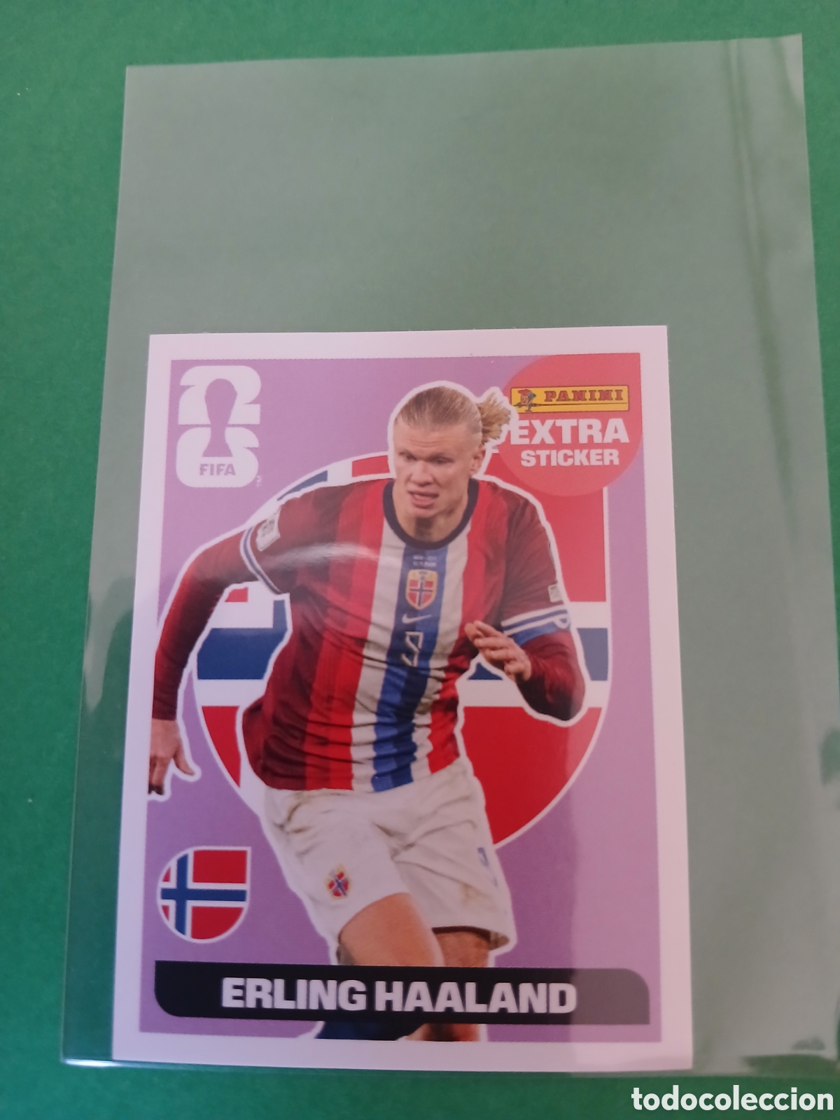 Cromos de f&uacute;tbol: ERLING HAALAND NORUEGA BASE MORADO EXTRA STICKER ⚽ PANINI FIFA MUNDIAL WORLD CUP 26 2026 STICKER ⚽
