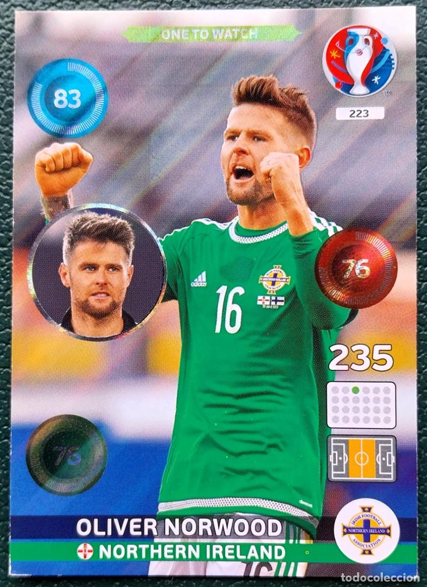 Cromos de f&uacute;tbol: 223 OLIVER NORWOOD IRLANDA DEL NORTE FICHAS ALBUM ADRENALYN XL EUROCOPA FRANCIA 2016