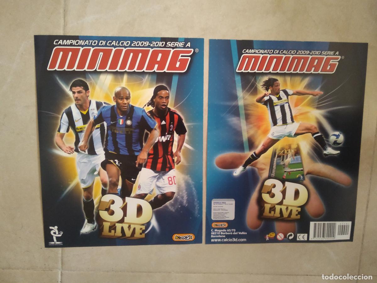 Cromos de f&uacute;tbol: PORTADA Y CONTRAPORTADA CROMO FUTBOL E-MAX LIGA ITALIA 2009-2010 MINIMAG 09-10 CALCIATORI RONALDINHO