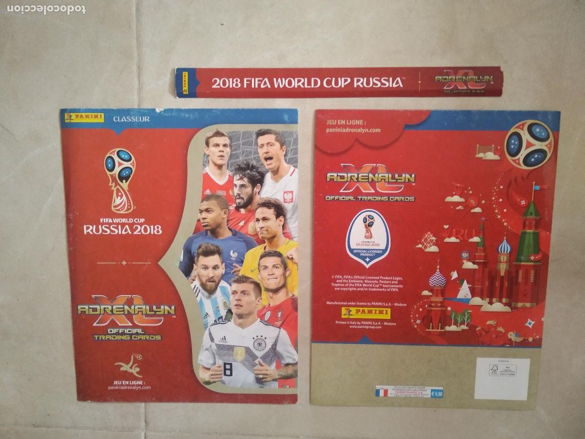 Cromos de f&uacute;tbol: PORTADA Y CONTRAPORTADA CROMO FUTBOL PANINI MUNDIAL 2018 MESSI CRISTIANO RONALDO MBAPPE NEYMAR KROOS