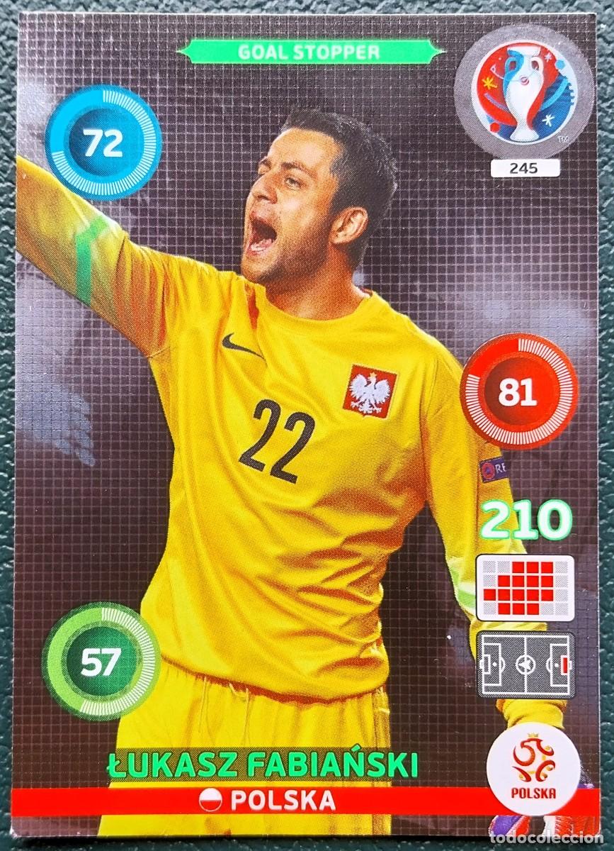 Cromos de f&uacute;tbol: 245 LUKASZ FABIANSKI POLONIA FICHAS ALBUM ADRENALYN XL EUROCOPA FRANCIA 2016