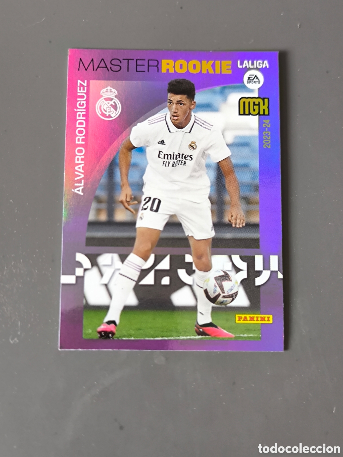 Cromos de f&uacute;tbol: &Aacute;LVARO RODR&Iacute;GUEZ 409 M&aacute;ster Rookie Real Madrid Megacracks MGK 23 24