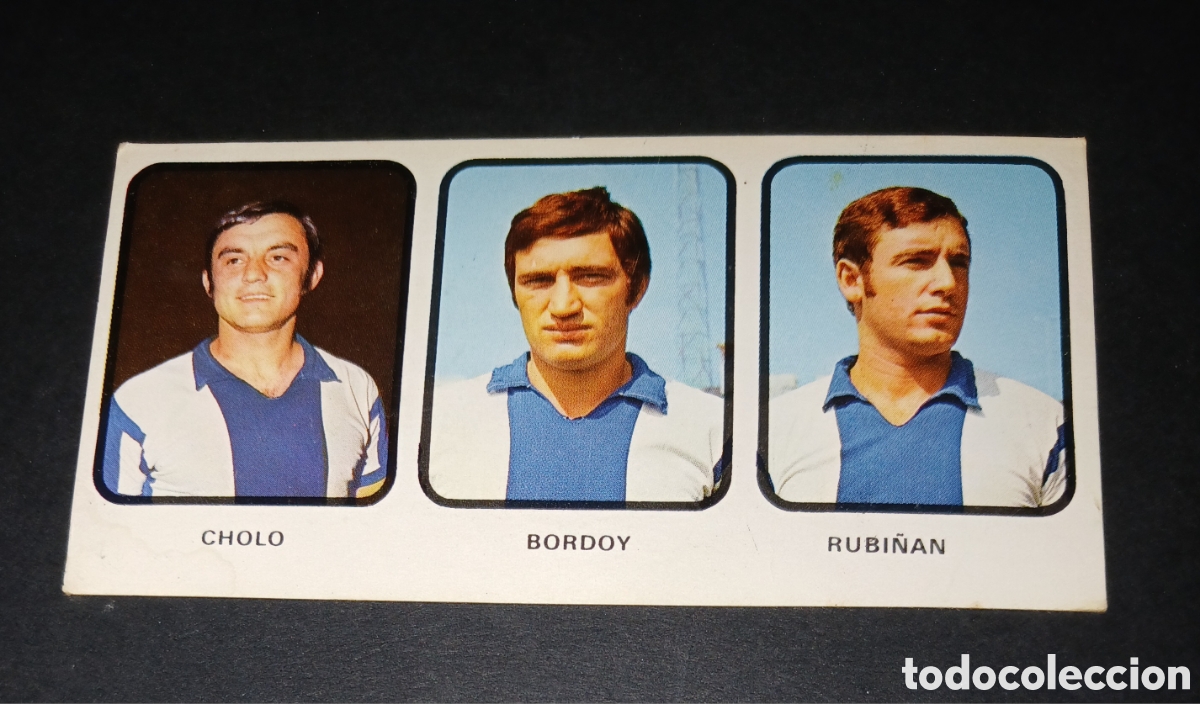 Cromos de f&uacute;tbol: Cromo N&ordm; 124 Cholo - Bordoy - Rubi&ntilde;an (Deportivo Coru&ntilde;a) Liga 73-74 Ruiz Romero - Sin pegar