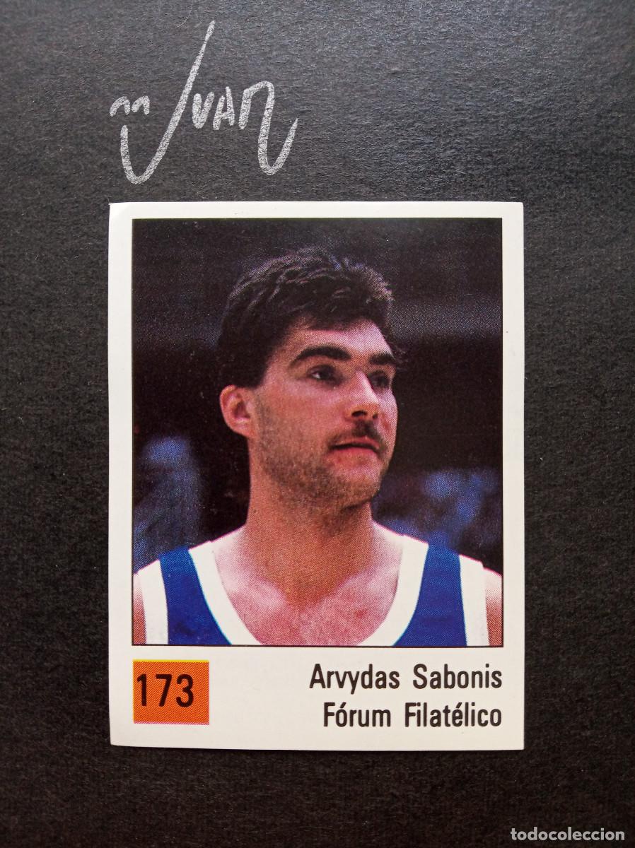 Football Stickers: N&ordm; 173 ROOKIE ARVYDAS SABONIS FORUM FILATELICO LITUANIA &reg; PANINI BASKET LIGA ACB 1989 1990 89 90