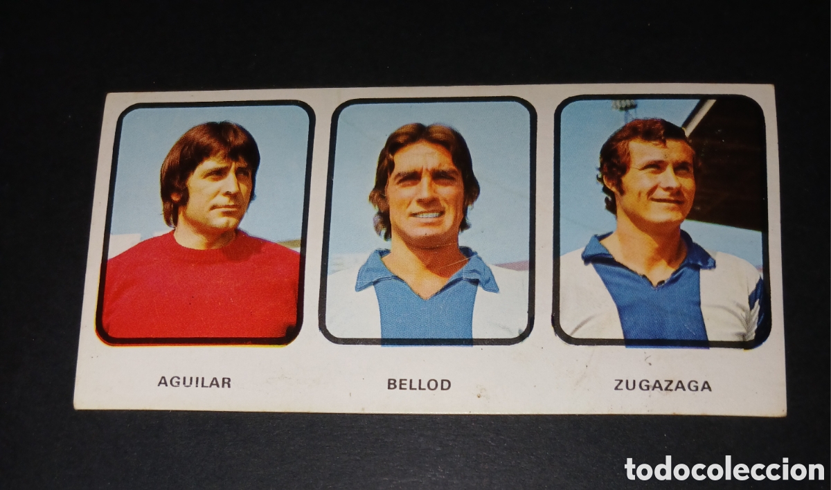 Cromos de f&uacute;tbol: Cromo Aguilar Bellod Zugazaga Deportivo Ruiz Romero 1973 1974 Sin Pegar N&ordm; 123
