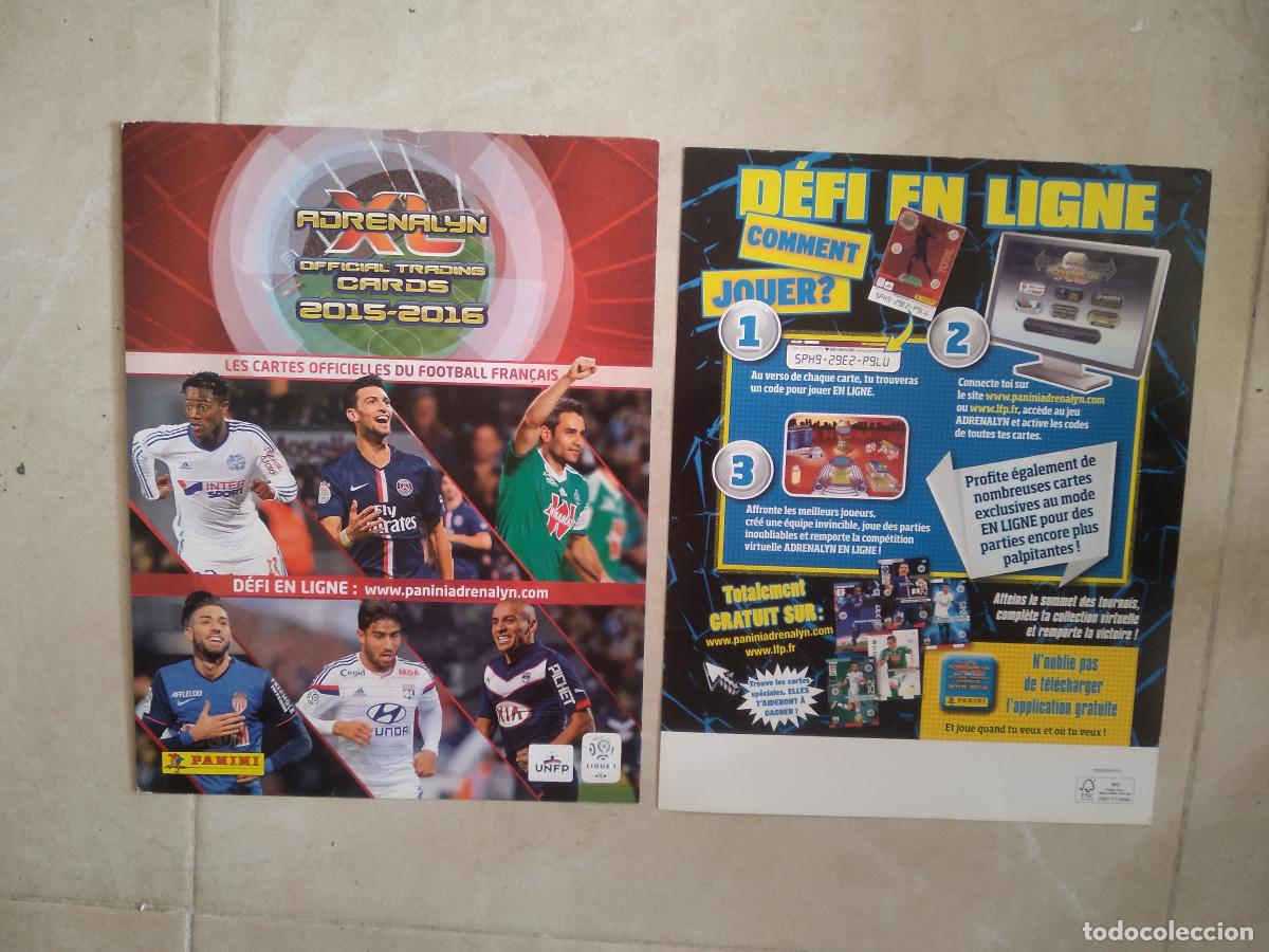 Cromos de f&uacute;tbol: PORTADA CONTRAPORTADA CROMO FUTBOL PANINI 15-16 LIGA FRANCIA ADRENALYN 2015-2016 PASTORE CARRASCO