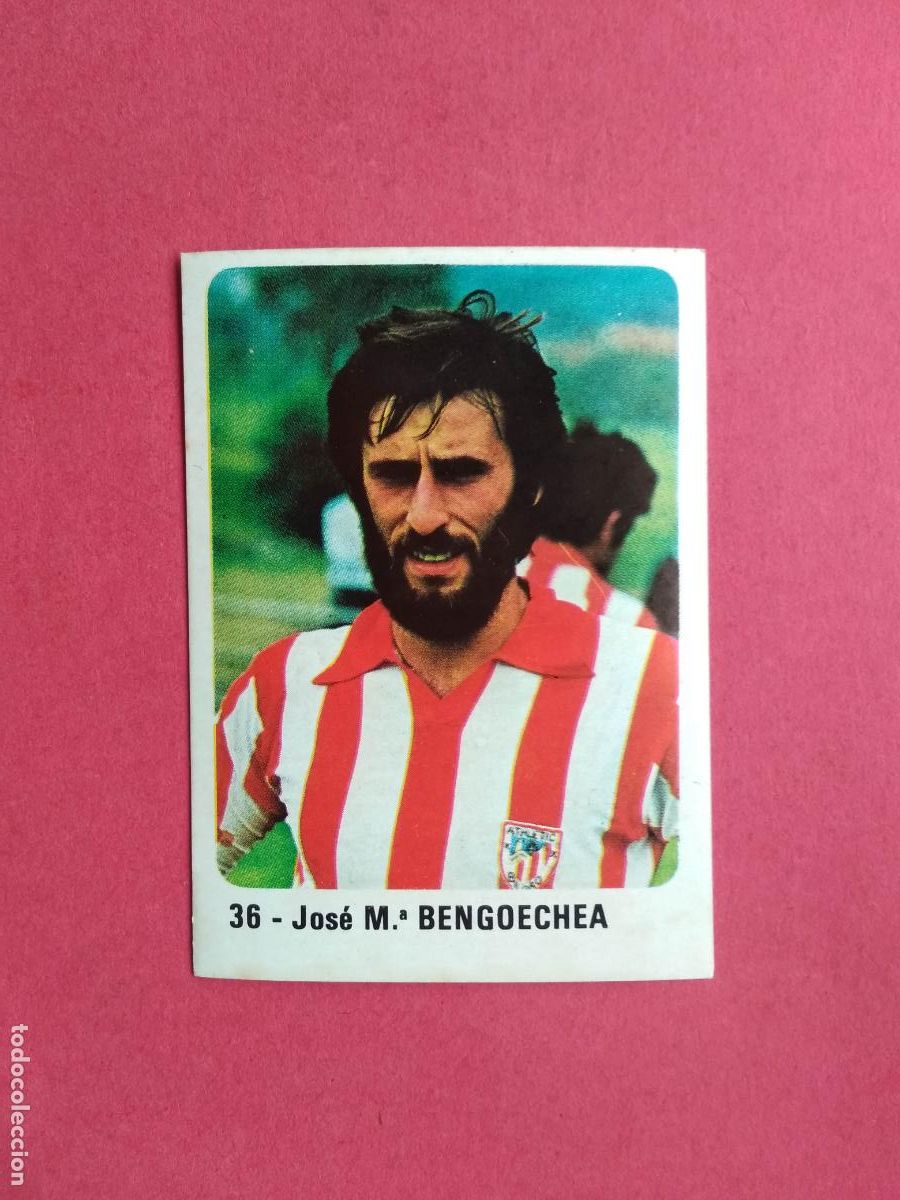 Fu&szlig;ball-Sticker: EDITORIAL CROMO CROM PANINI LIGA 80 81 1980 1981 DESPEGADO ATHLETIC CLUB DE BILBAO N&ordm; 36 BENGOECHEA