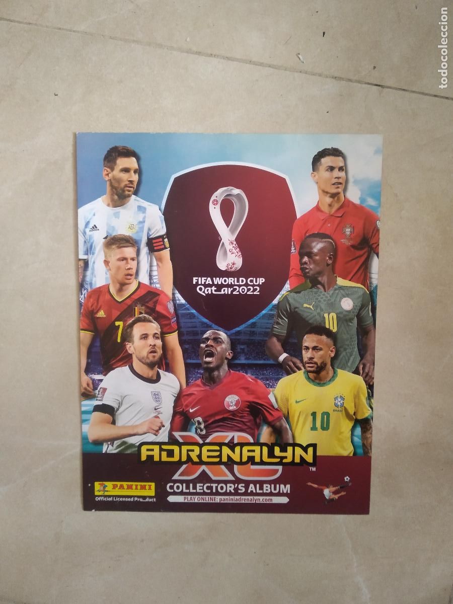 Cromos de f&uacute;tbol: PORTADA CROMO FUTBOL PANINI ADRENALYN MUNDIAL 2022 MESSI CRISTIANO RONALDO NEYMAR KANE DE BRUYNE