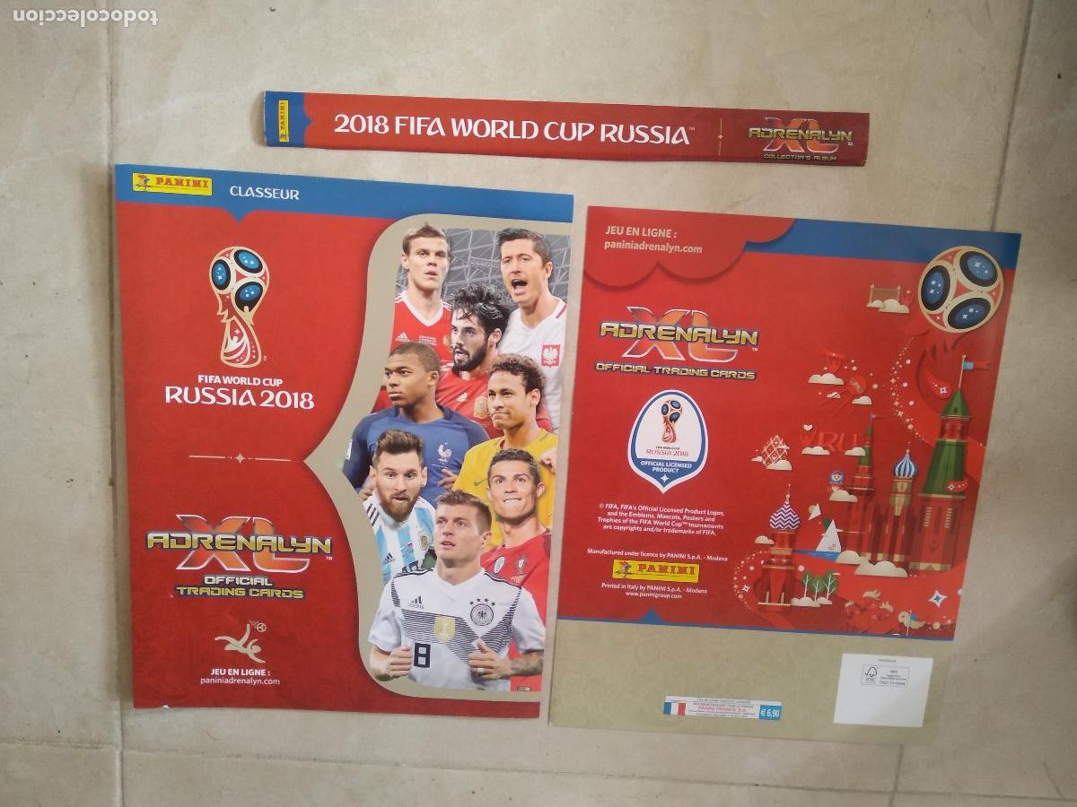 Cromos de f&uacute;tbol: PORTADA CONTRAPORTADA CROMO FUTBOL PANINI ADRENALYN MUNDIAL 2018 MESSI CRISTIANO MBAPPE NEYMAR ISCO
