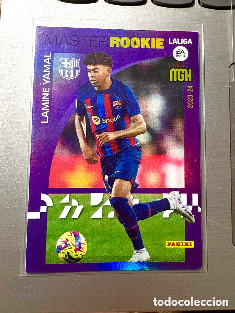 Fu&szlig;ball-Sticker: MASTER ROOKIE 423 LAMINE YAMAL BARCELONA PANINI LIGA MEGACRACKS 2023 2024 23 24