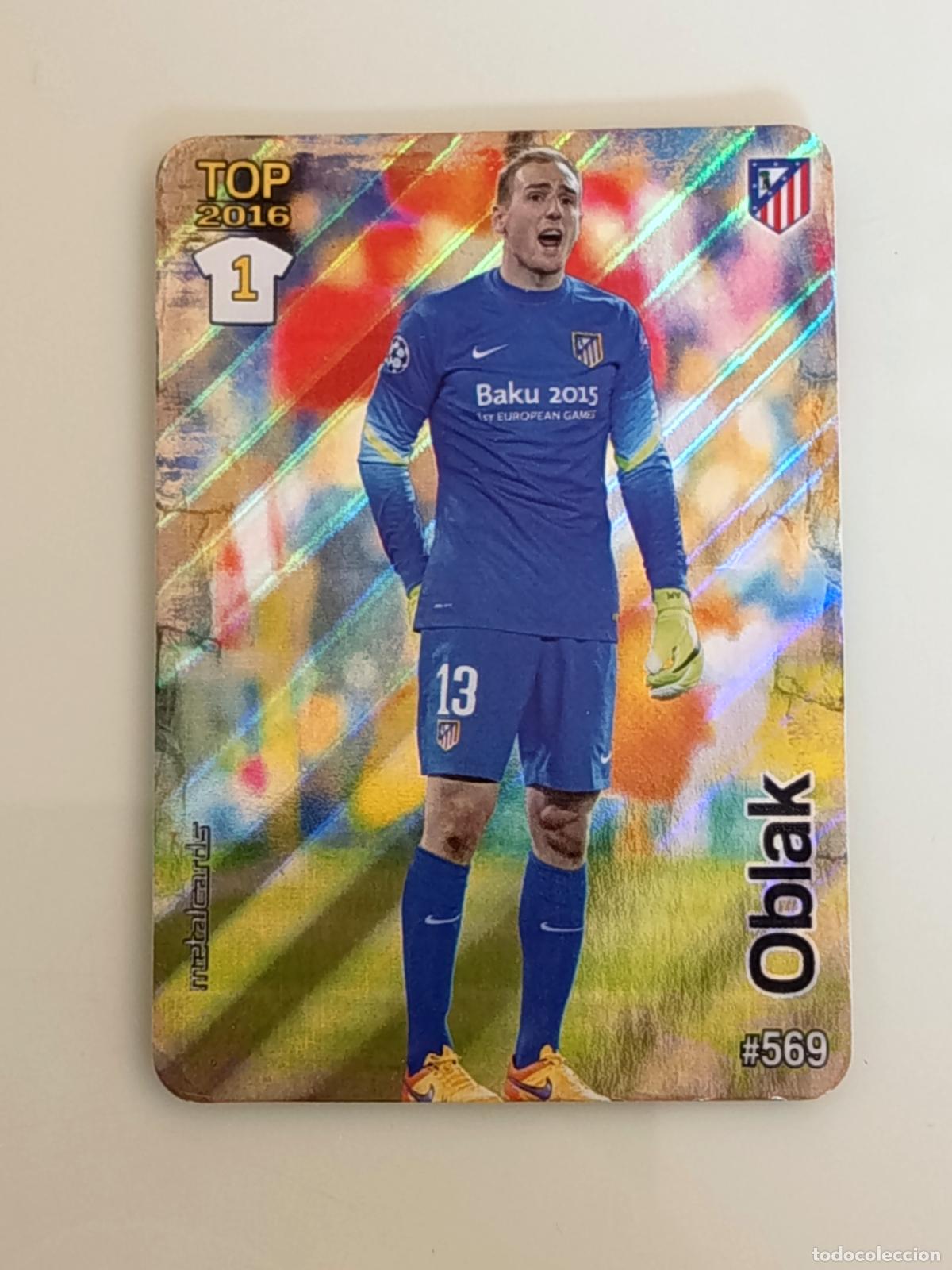 Fu&szlig;ball-Sticker: 569 OBLAK. ATL&Eacute;TICO DE MADRID. RAYAS DIAGONAL. LAS FICHAS QUIZ DE LA LIGA 2016