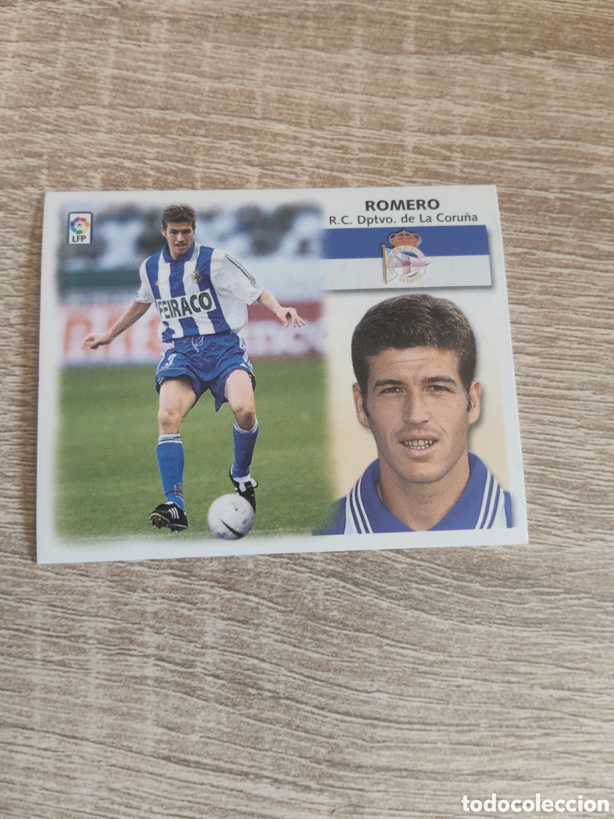 Fu&szlig;ball-Sticker: Romero Deportivo de la Coru&ntilde;a liga 1999 2000 99 00 ediciones este