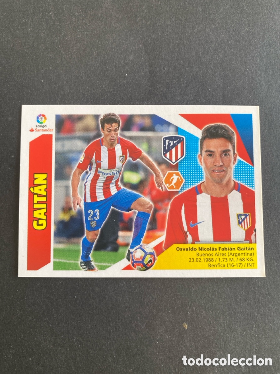 Cromos de f&uacute;tbol: Cromo liga 17/18 Atl&eacute;tico de Madrid N* 13 B