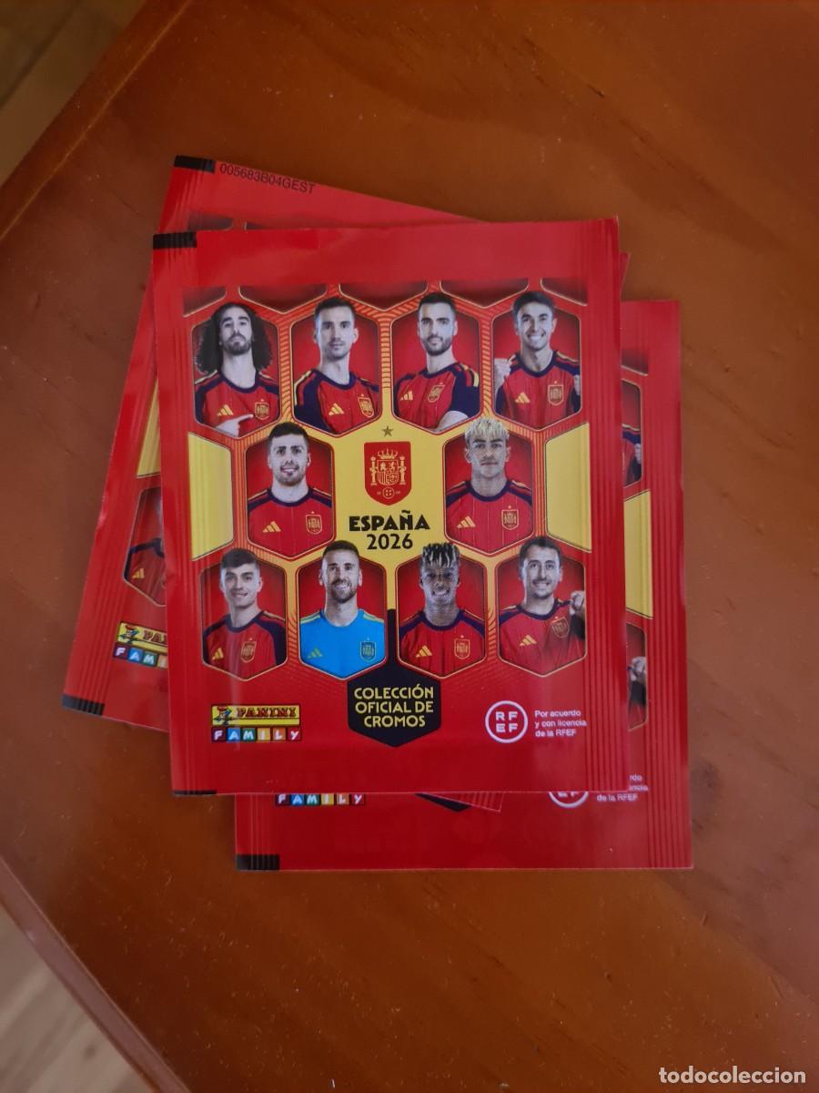 Cromos de f&uacute;tbol: ESPA&Ntilde;A 2026 MUNDIAL 3 SOBRES SIN ABRIR NUEVOS CARREFOUR