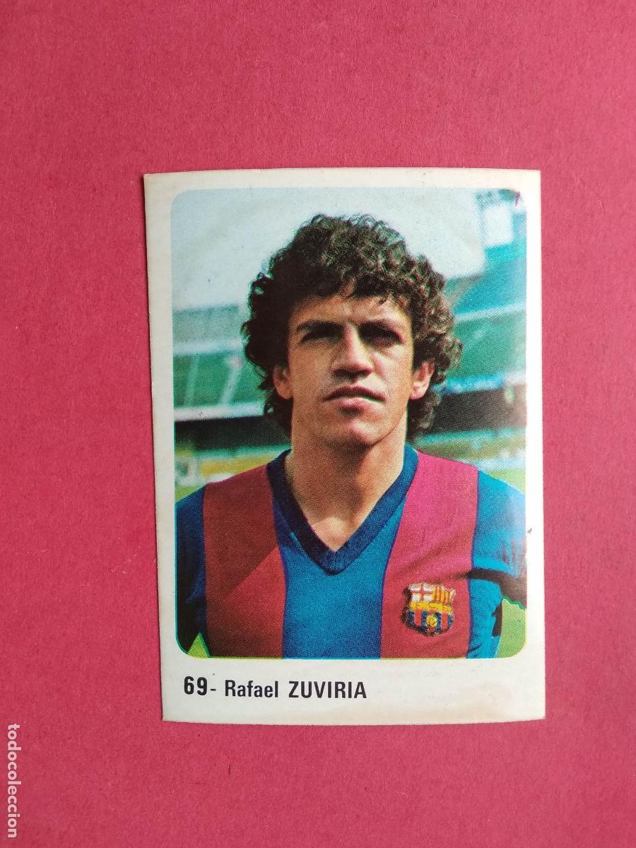 Cromos de f&uacute;tbol: EDITORIAL CROMO CROM PANINI LIGA 80 81 1980 1981 DESPEGADO BARCELONA N&ordm; 69 ZUVIRIA