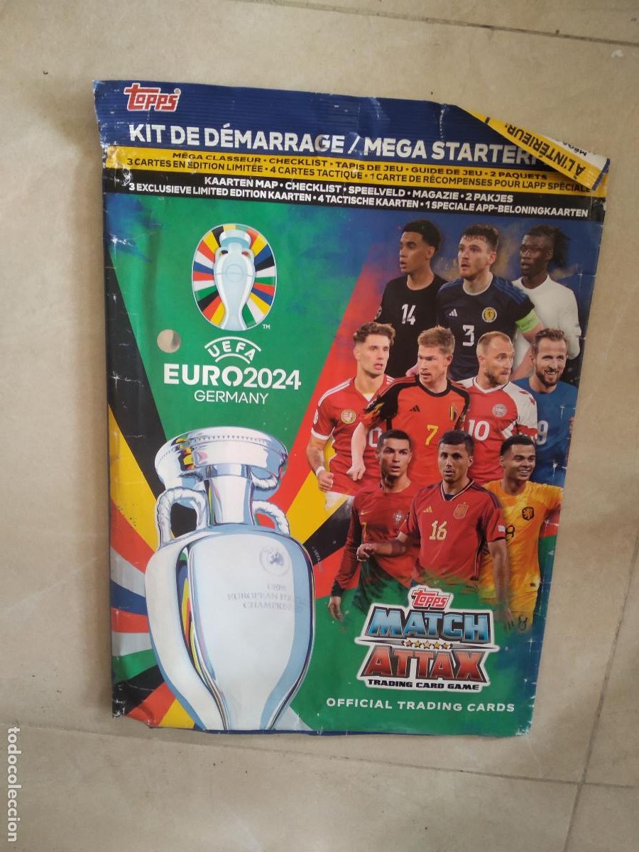 Cartes &agrave; collectionner de Football: SOBRE GRANDE PARA ALBUM CROMO FUTBOL TOPPS MATCH ATTAX EURO EUROCOPA RODRI CRISTIANO KANE DE BRUYNE