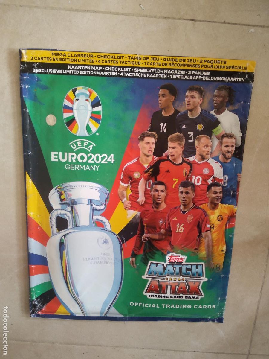 Cromos de f&uacute;tbol: SOBRE GRANDE PARA ALBUM CROMO FUTBOL TOPPS MATCH ATTAX EURO EUROCOPA RODRI CRISTIANO KANE DE BRUYNE