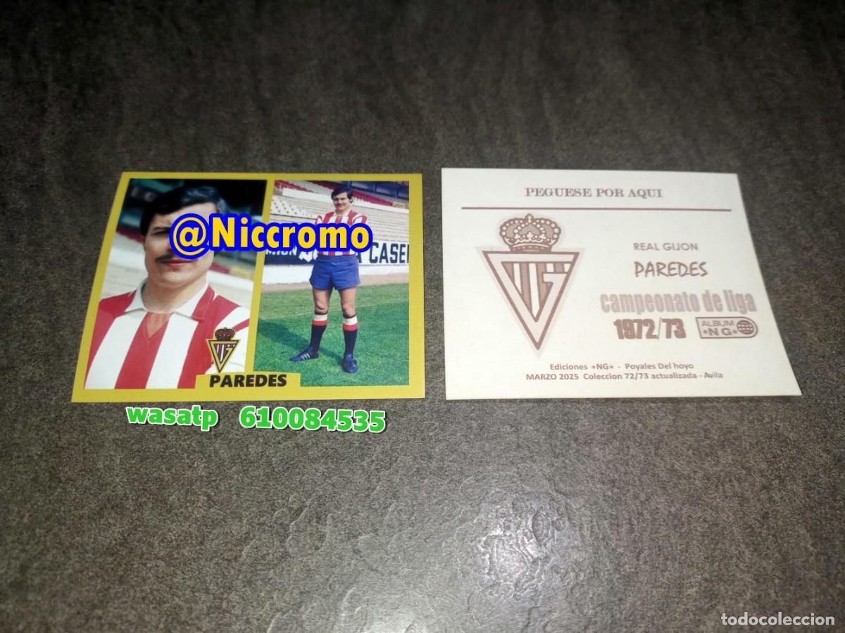 Cromos de f&uacute;tbol: paredes sporting gijon liga 1972 1973 cromo inedito editada niccromo futbol 72 73 ver fotos niccromo