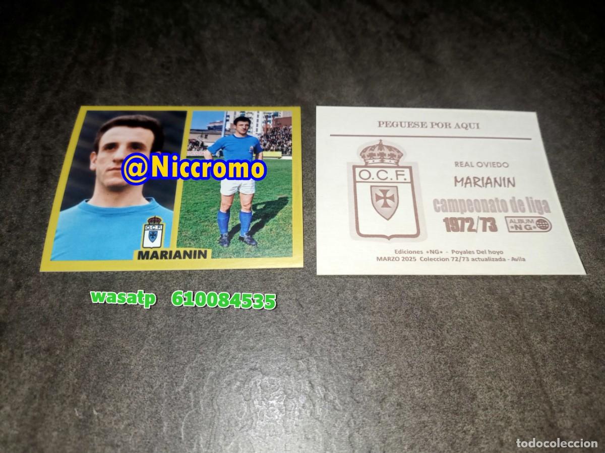 Cromos de f&uacute;tbol: marianin real oviedo liga 1972 1973 cromo inedito editada niccromo futbol 72 73 ver fotos niccromo