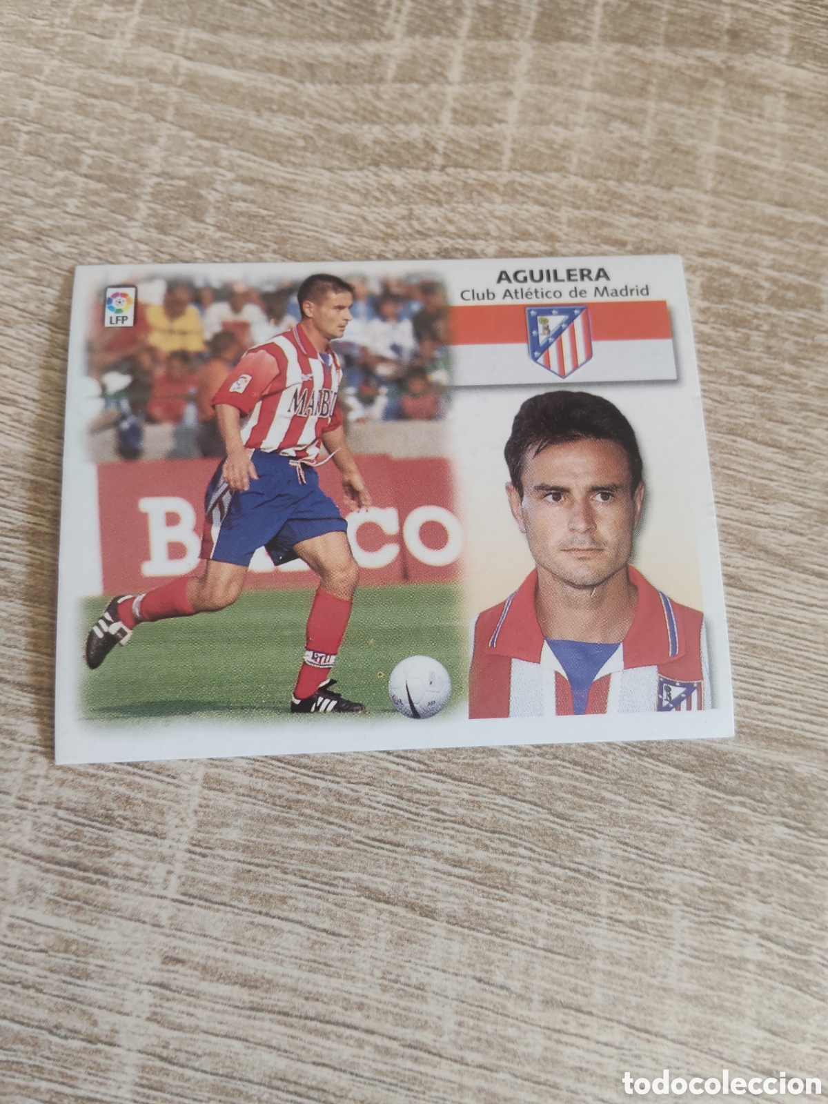 Cromos de f&uacute;tbol: Aguilera Atl&eacute;tico de Madrid liga 1999 2000 99 00 ediciones este