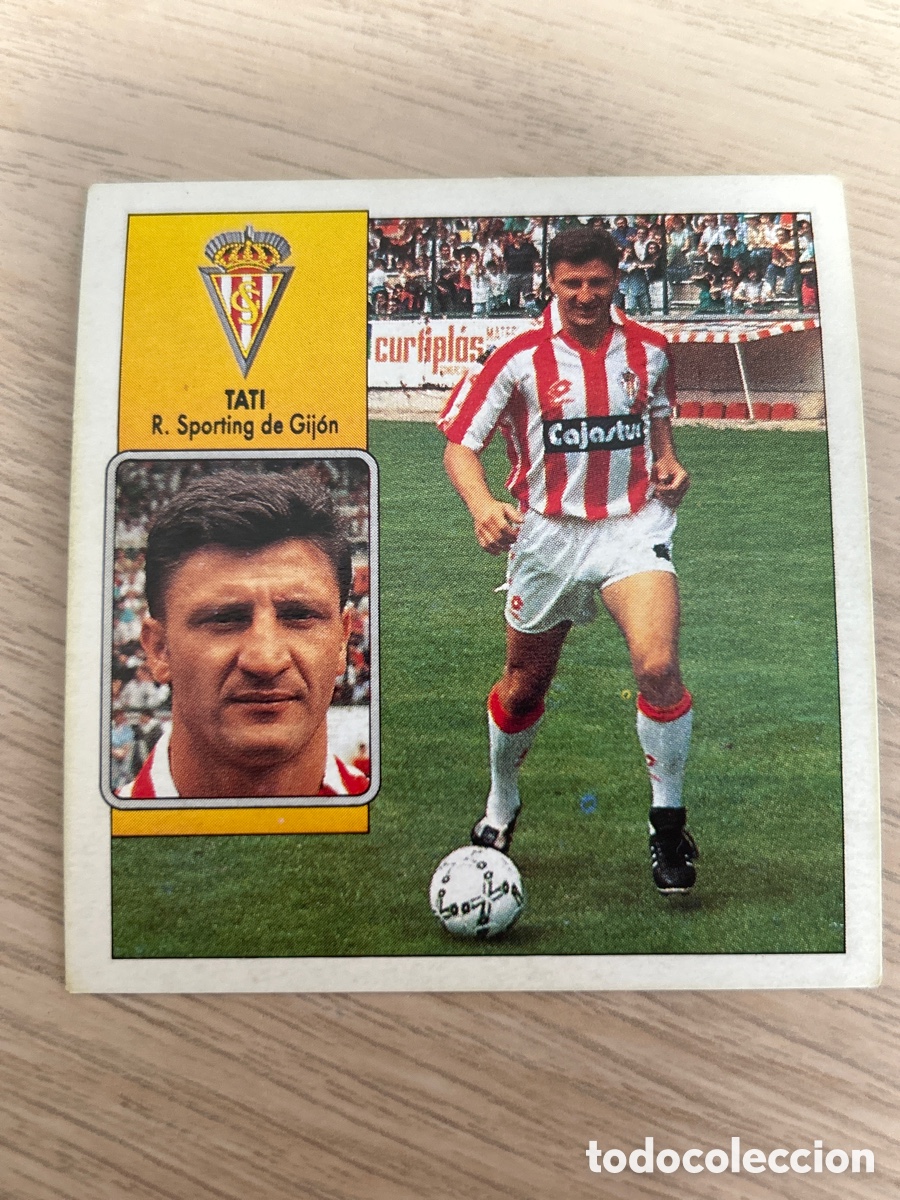 Figurine di Calcio: TATI SPORTING DE GIJON LIGA ESTE 1992 1993 92 93 NUNCA PEGADO SIN PEGAR