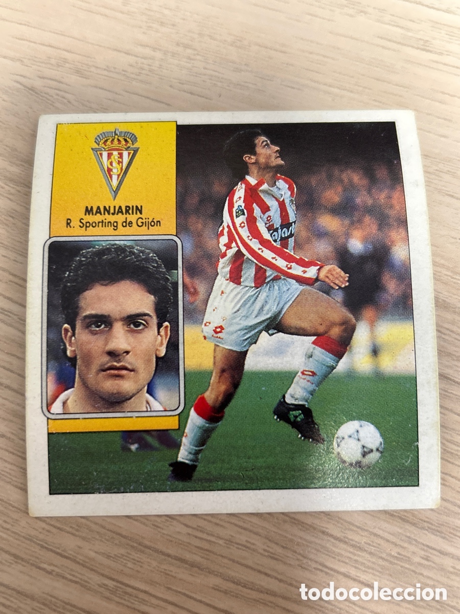 Cartes &agrave; collectionner de Football: MANJARIN SPORTING DE GIJON LIGA ESTE 1992 1993 92 93 NUNCA PEGADO SIN PEGAR