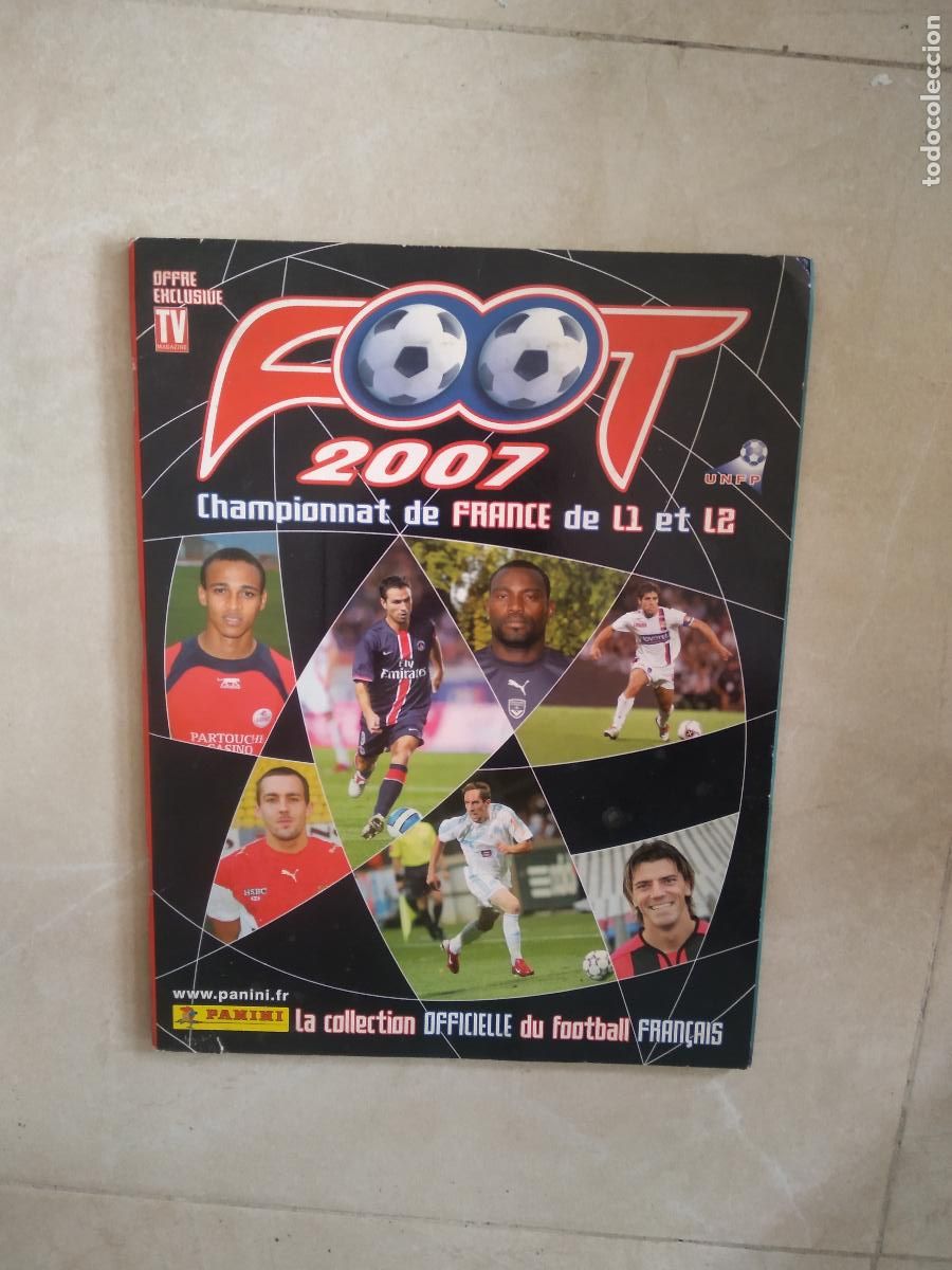 Cromos de f&uacute;tbol: ALBUM VACIO CROMO FUTBOL PANINI FOOT 2007 LIGA FRANCIA RIBERY JUNINHO RONALDINHO