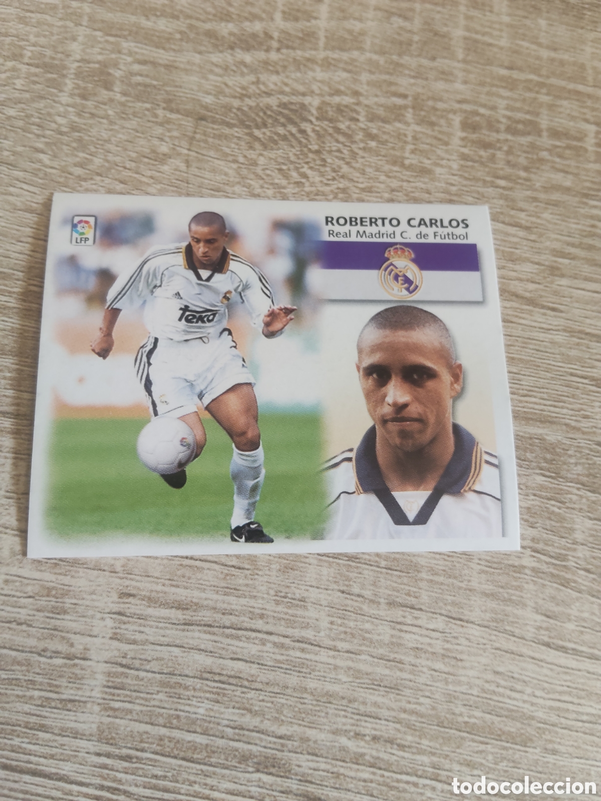 Cromos de f&uacute;tbol: Roberto Carlos Real Madrid liga 1999 2000 99 00 ediciones este